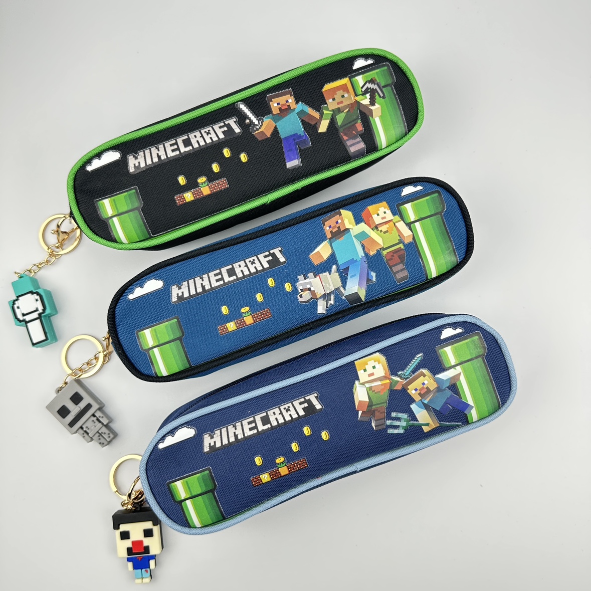 我的世界笔袋大容量儿童铅笔盒布 him文具盒初中小学生笔袋男孩子