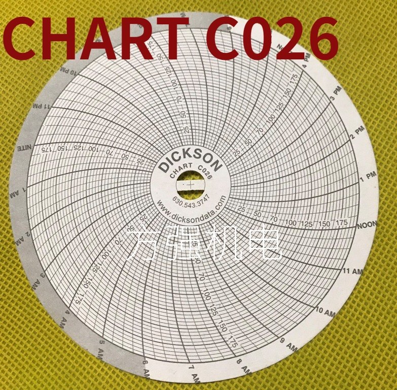 迪克森DICKSON温度压力圆盘打印纸记录纸CHART C026 630.542.3747