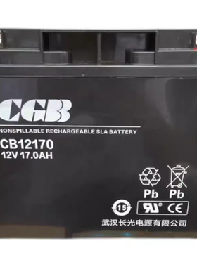 武汉长光CGB蓄电池CB12170-12V17.0AH电梯消防应急电源直流屏EUPS