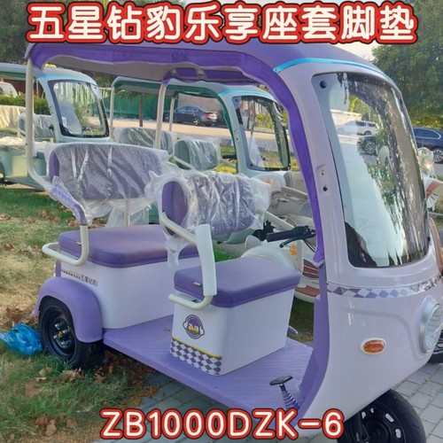 五星钻豹乐享三轮车专用座套脚垫 棉麻皮革加厚耐用ZB1000DZK-6