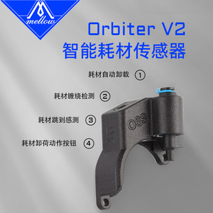 LDO Orbiter智能挤出机断料材料传感器3D打印配件 V4.2 Mellow新款
