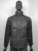 专卖 新款 男士 2025冬 立领夹克羽绒服90白鸭绒时尚 黑色暗纹鸭绒袄