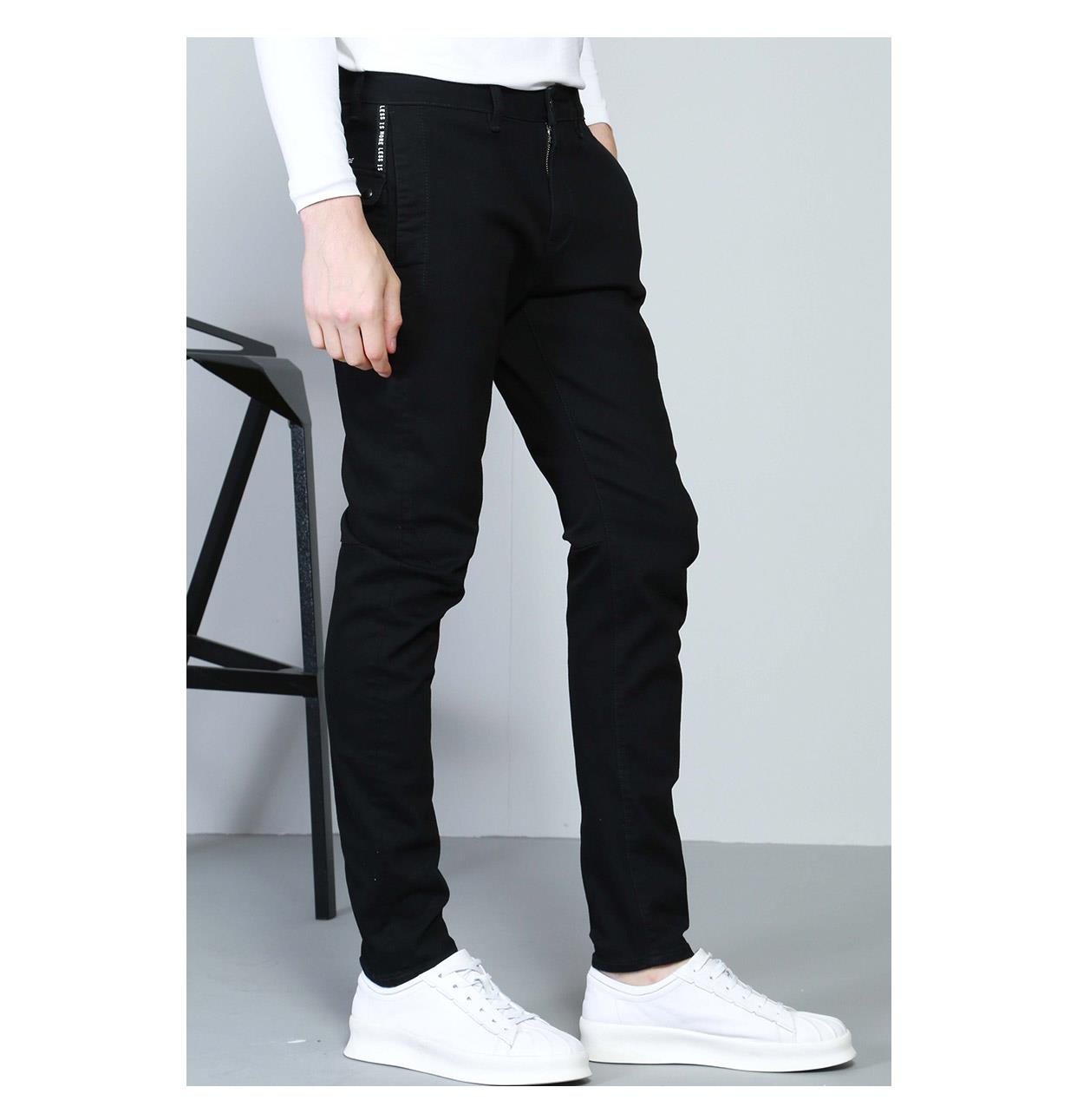 2025秋款 利牌黑色牛仔裤修身中腰窄脚男长裤92-94-96码数