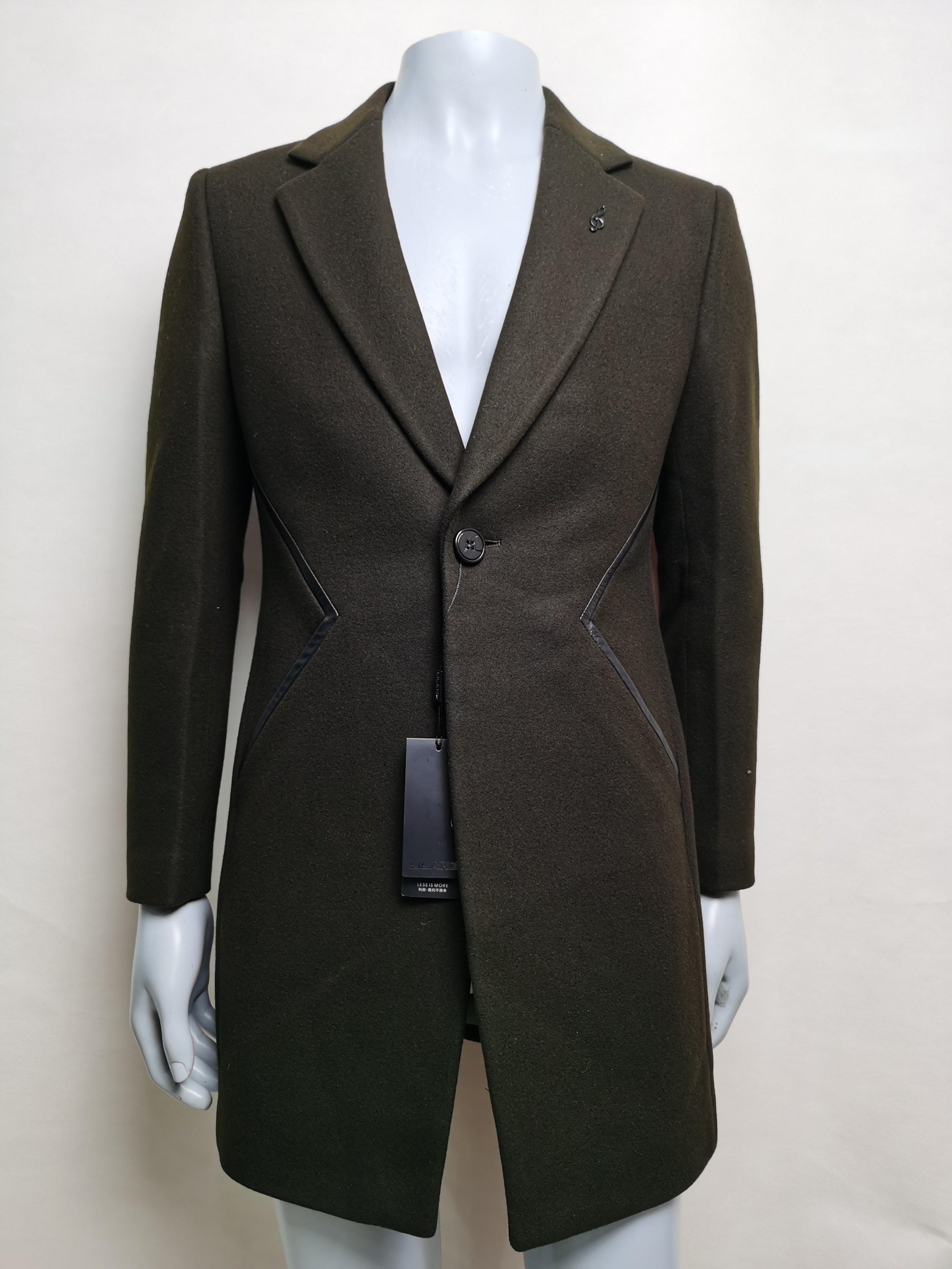 2025冬 利牌2599元的高端男士高端精品羊毛大衣时尚潮流修身165码