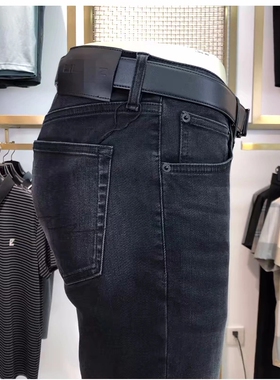 2025秋冬利牌23QNZ12201黑牛仔裤低腰窄脚修身小脚弹力长裤男时尚