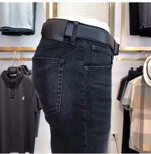 2025秋冬利牌23QNZ12201黑牛仔裤 小脚弹力长裤 男时尚 低腰窄脚修身