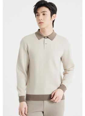 2024秋 利牌季24QMS6201S男士翻领羊毛衫休闲时尚羊毛衫剩175码