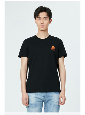 2024夏 利牌20XTX9731S男圆领修身版黑色时尚短袖半袖T恤170码