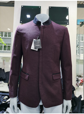 2024秋 利牌5QZD064SA男羊绒立领羊毛呢上班商务休闲修身夹克单衣