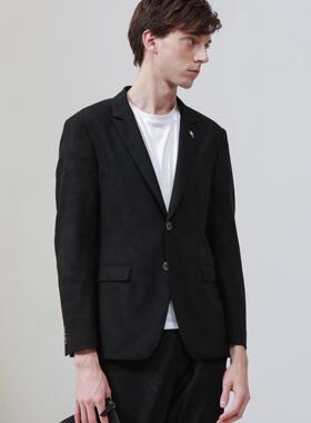 2026春 利牌19CDX121SA男黑色暗纹时尚西服休闲西装外套175-88A码