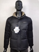 立领夹克羽绒服90白鸭绒时尚 2025冬专卖店新款 男士 黑色暗纹鸭绒袄