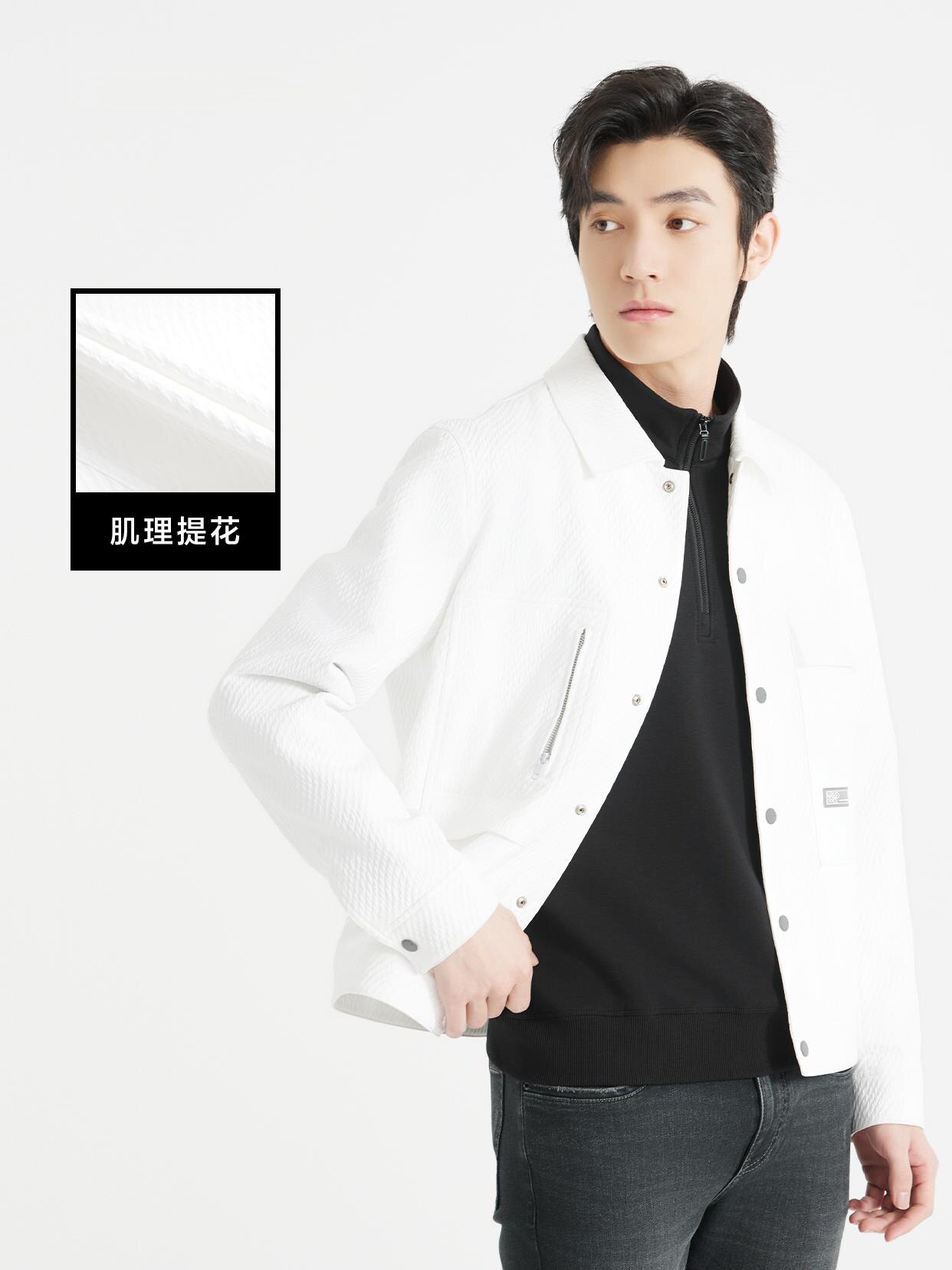 24QJK6062Y2025年秋季 利 时尚简约男翻领休闲夹克外套185-100A码