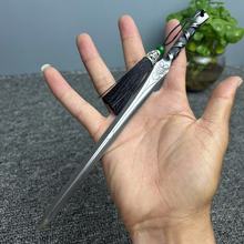 龙泉锻打一体扭转把玩金属茶剑茶道配件普洱茶撬茶器茶刀茶针