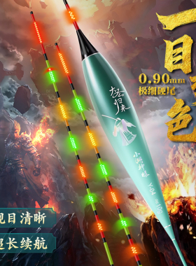 小湖神眼1目变色高灵敏咬钩变色LED夜光电子漂日夜两用全水域浮漂