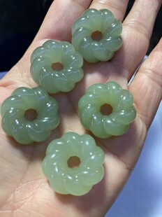 天然和田玉麻花甜甜圈吊坠绞丝扣平安扣玉石项链莫比乌斯环毛衣链