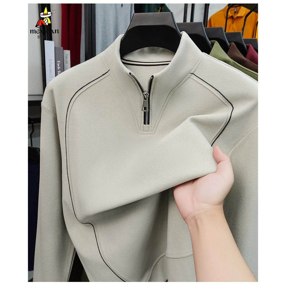 稻草人新款男士加绒加厚半拉链卫衣冬季亲肤保暖立领上衣打底衫,男装,卫衣,淘宝优惠券,粉丝福利购,淘宝优惠卷