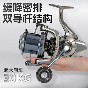 全金属鱼线轮导杆缓降密排纺车轮大物远投轮16000锚鱼轮海钓轮