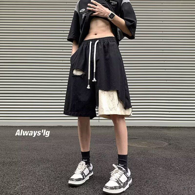 设计感短裤男潮牌日系5分休闲裤美式复古工装五分裤子男生新款