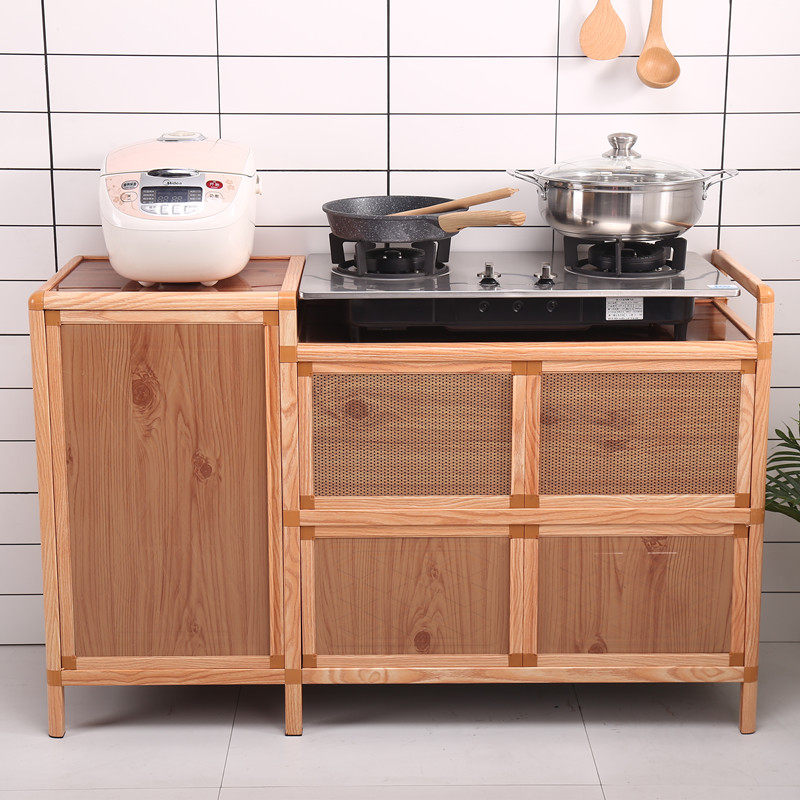 灶台柜橱柜一体不锈钢煤气灶家用厨房柜煤气柜子多功能简易经济型