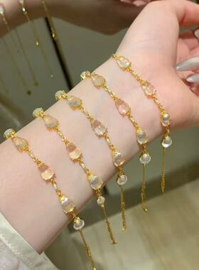 s925银天然水沫玉葫芦手链小清新设计百搭高级感女款