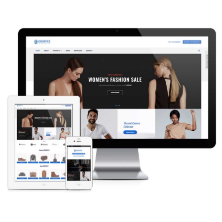 响应式英文外贸女装服装服饰类企业网站建设（正版授权模板源码）