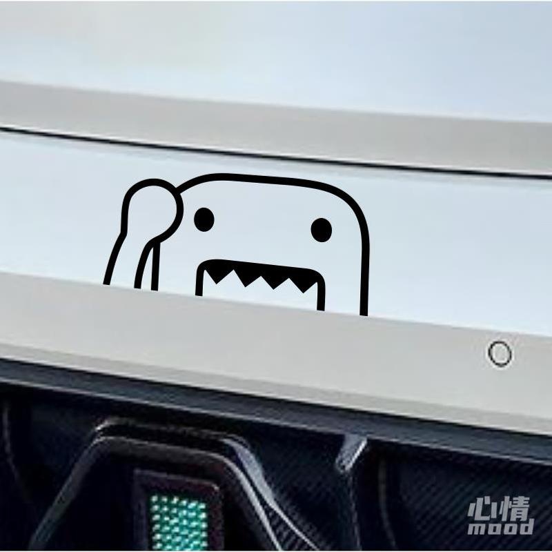 心情车贴丨搞怪可爱招手表情车尾后背箱挡风玻璃装饰贴纸可图