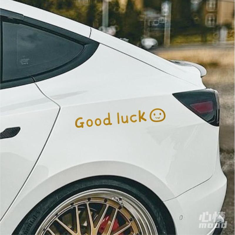 心情车贴丨Goodluck祝你好运汽车车身灯眉车尾装饰可爱蛇年贴纸