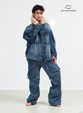 EXPAPARICH Multi-pocket工装解构牛仔裤-Cargo Jeans