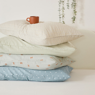 全棉小清新印花单枕纯棉碎花少女心珍奥枕头套单人学生枕套48*74