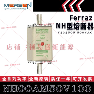 法国ferraz shawmut熔断器 NH00AM50V100/V125/V160 500V 陶瓷保