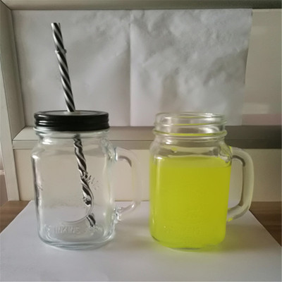 果汁复古罐头玻璃瓶吸管啤酒杯