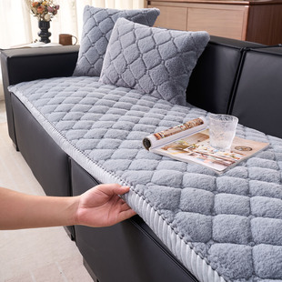 秋冬新款沙发垫办公室坐垫欧式组合沙发垫定制简约真皮防滑沙发垫