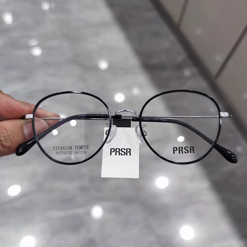 PRSR帕莎新款眼镜框复古圆框小脸男女小框可配近视防蓝光PJ75132
