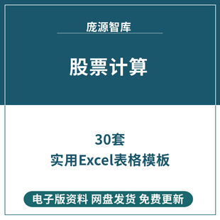 股票交易记录收益计算器投资盈亏统计分析业绩管理表excel模板