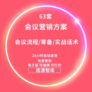 公司企业会议营销策划方案产品订购订货会推广招商流程话术资料