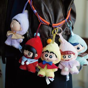正品Sopfun蜡笔小新矮人童话盲盒搪胶毛绒挂件娃娃潮玩女生礼物