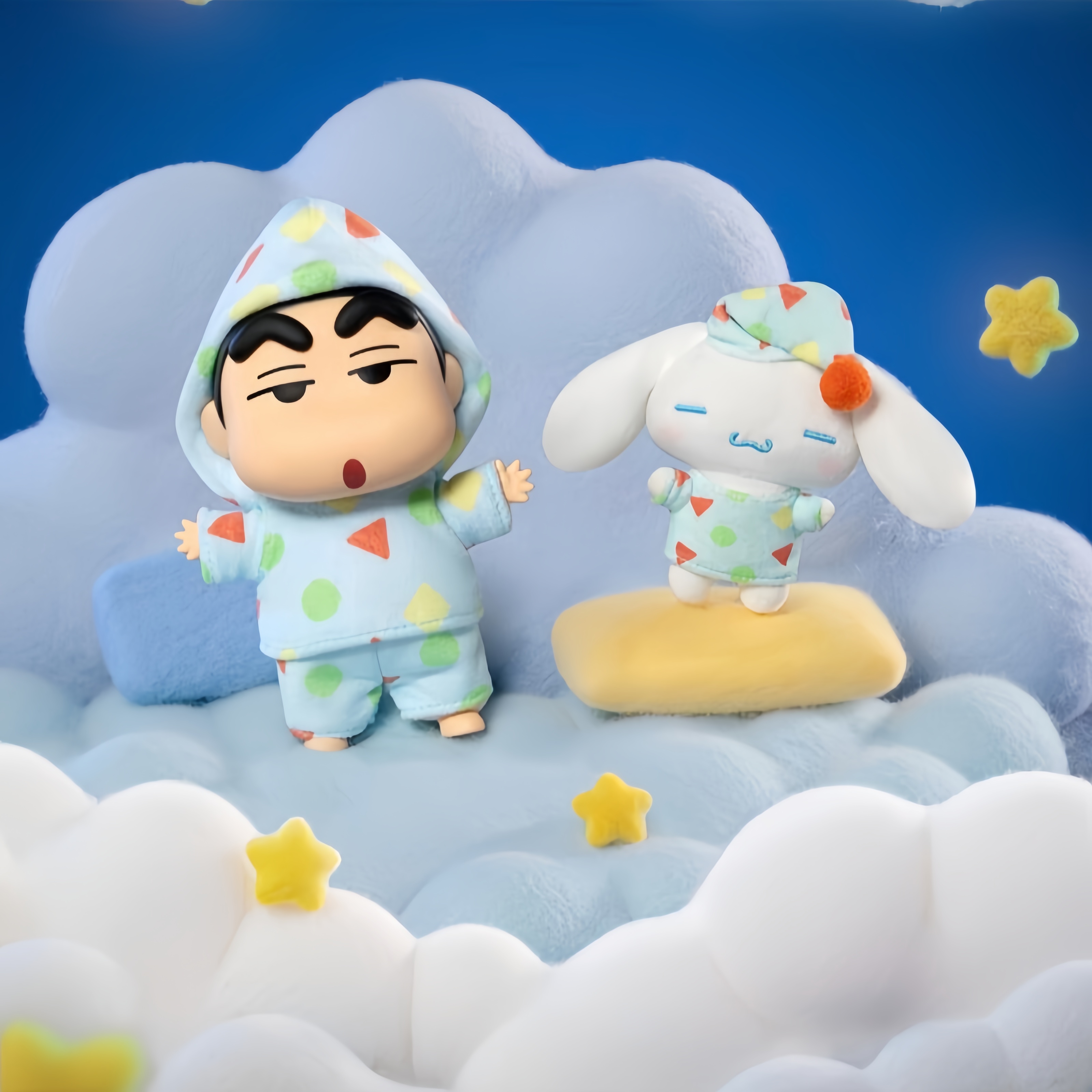 Cinnamoroll×蜡笔小新游乐梦境系列毛绒挂饰盲盒公仔女生日礼物