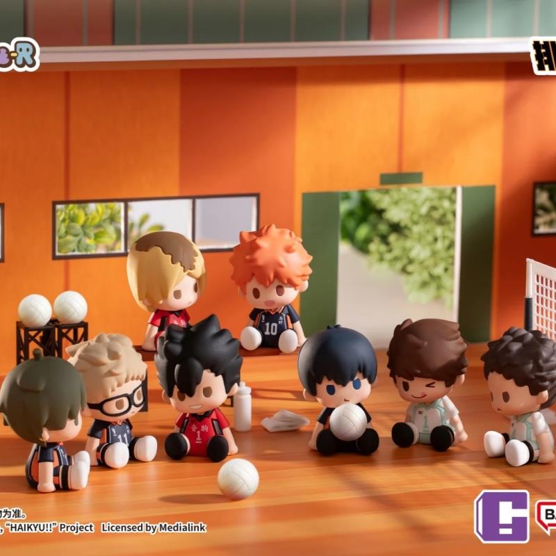 正品TOPTOY POTEPOTTE-R排球少年坐坐mini系列手办盲盒潮玩摆件