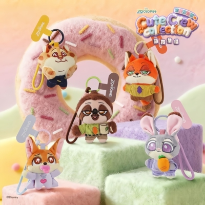 52TOYS疯狂动物城萌友集结毛绒盲盒手机挂绳潮玩公仔女生礼物周边