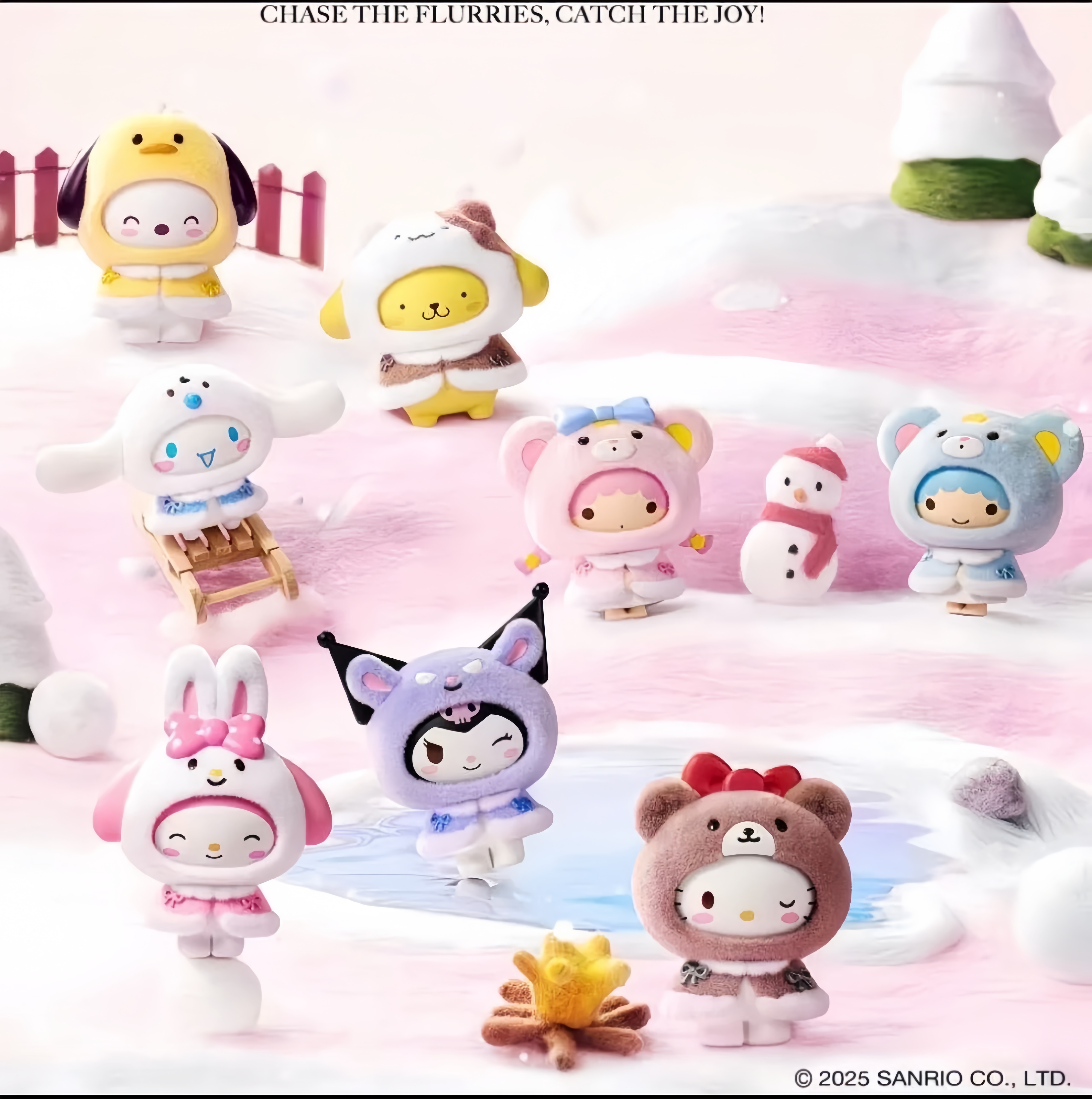 新品MINISO名创优品三丽鸥小斗篷系列植绒挂件盲盒换脸潮玩可爱礼