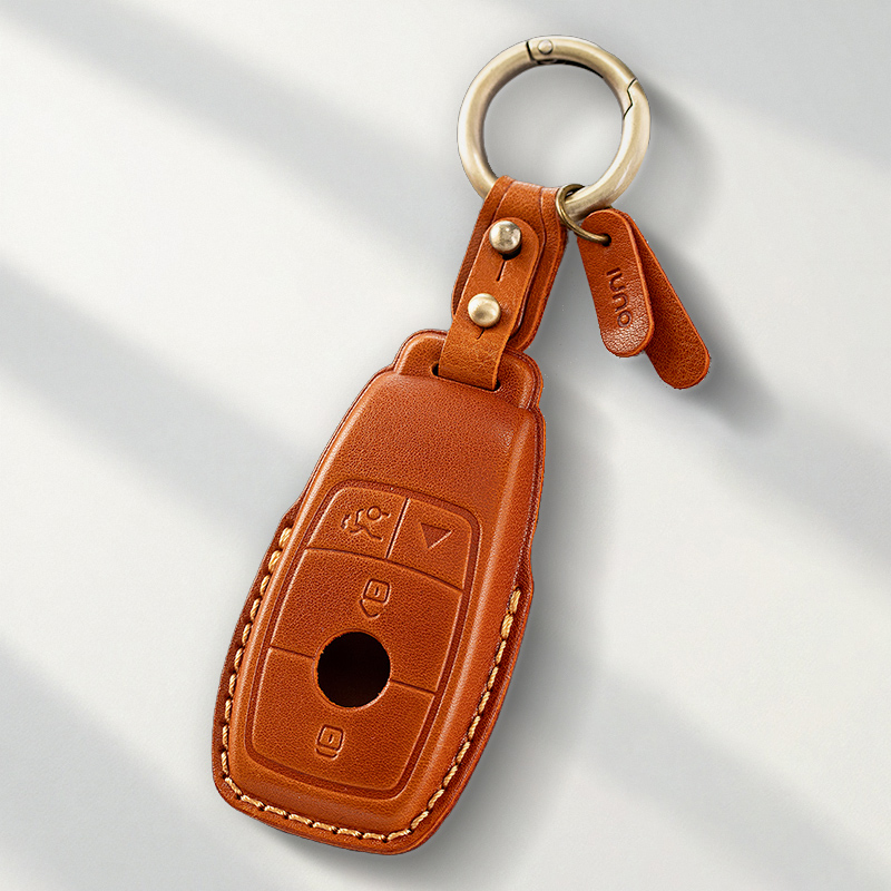 适用于奔驰E级钥匙套E300L C260L GLC300L A200L汽车真皮包E260L