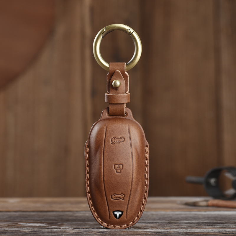 适用特斯拉真皮钥匙套