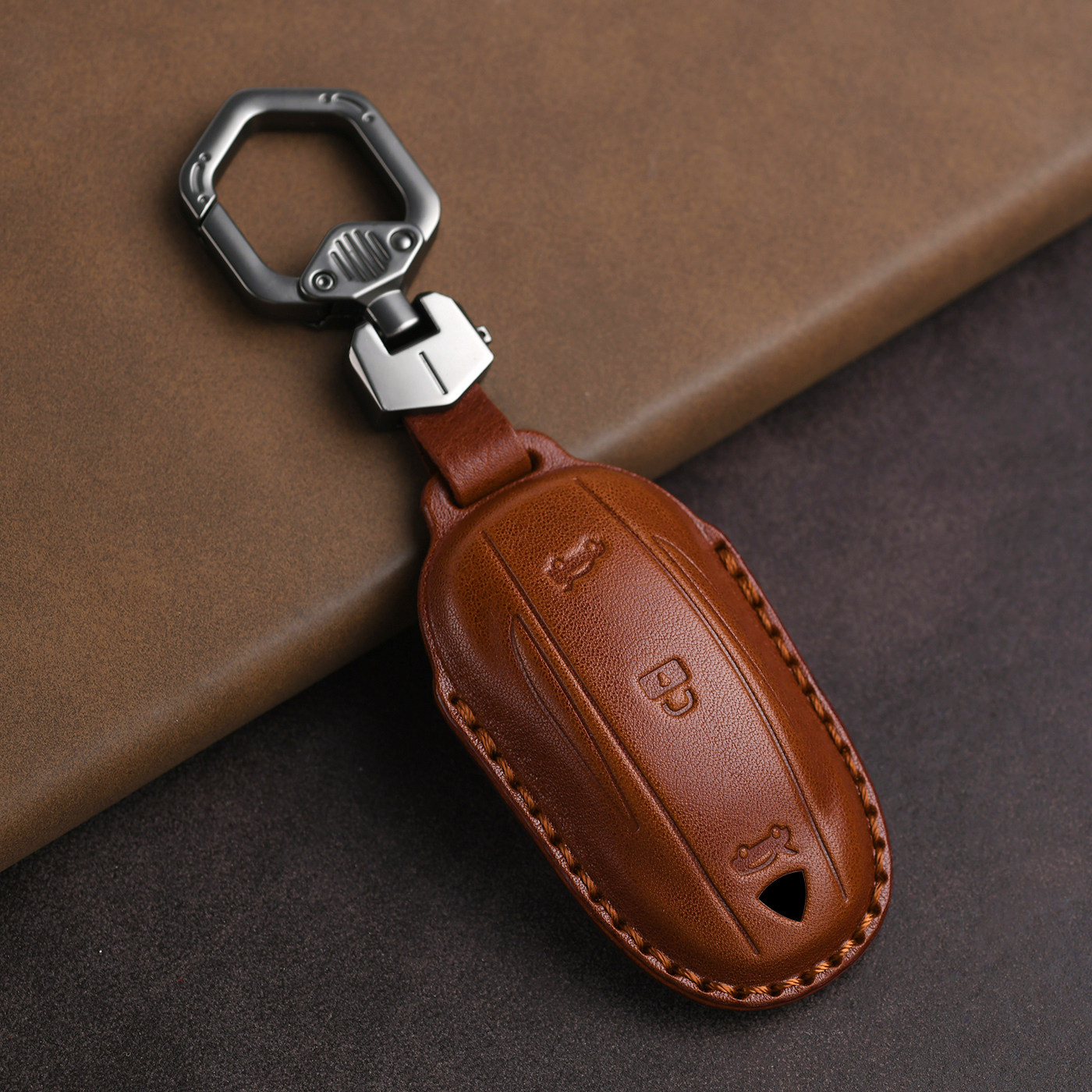 特斯拉真皮汽车钥匙套