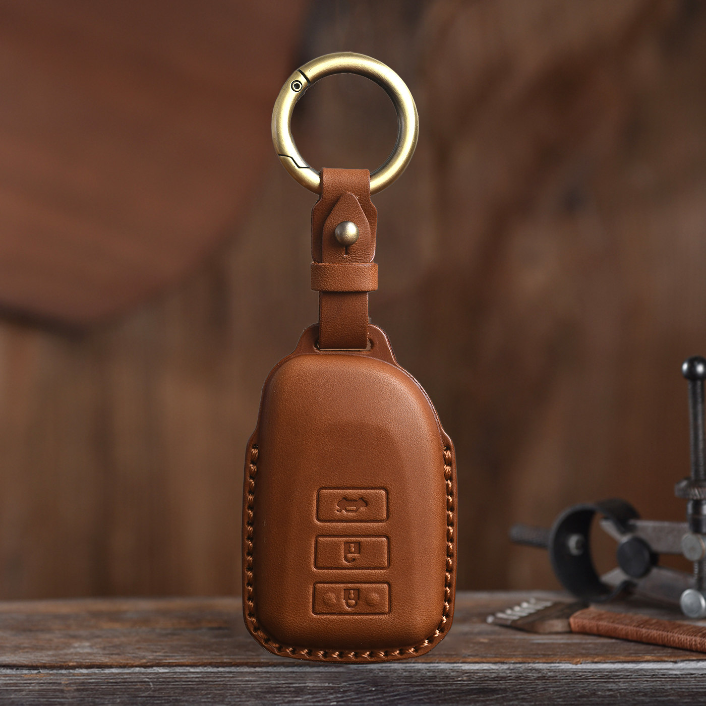 适用于老款丰田钥匙套皇冠普拉多陆巡普锐斯锐志凯美瑞套包壳扣