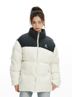 LK STORE LKOD2025秋冬潮牌字母印花拼色棉衣外套男女同款棉服