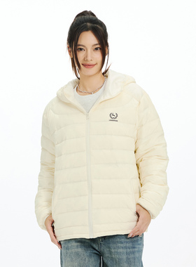 LKSTORE LKOD2025冬季印花羚羊白鸭绒显瘦外套排骨服情侣羽绒服