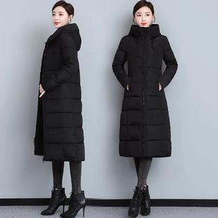 冬季节棉衣女中长款加厚过膝羽绒棉服韩版修身冬季长款大码红棉袄