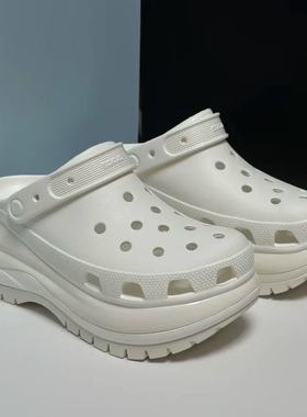Crocs卡骆驰光轮国内正品克骆格小鲸鱼Clog复古防水增高EVA洞洞鞋