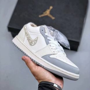 板鞋 Nike 复古潮流透气缓震低帮运动休闲鞋 Jordan1耐克女款 Air