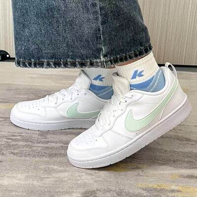 耐克Nike CourtBorough耐磨低帮休闲鞋女鞋大童小白板鞋DV5456